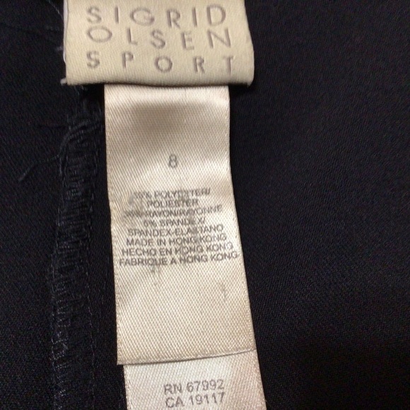 Sigrid Olsen Sport Black Pants 8 Style Somu2115 - Picture 3 of 9